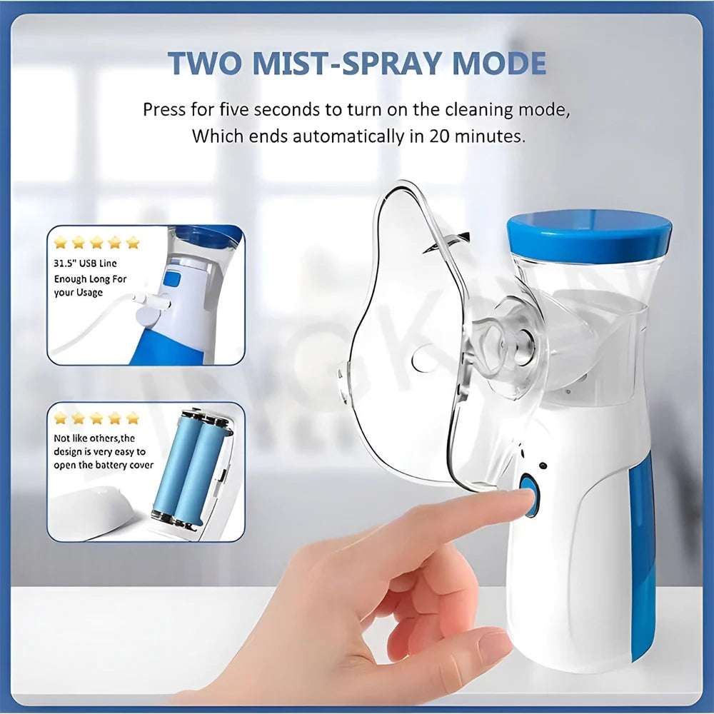 Medical portable silent nebulizer mini handheld inhaler
